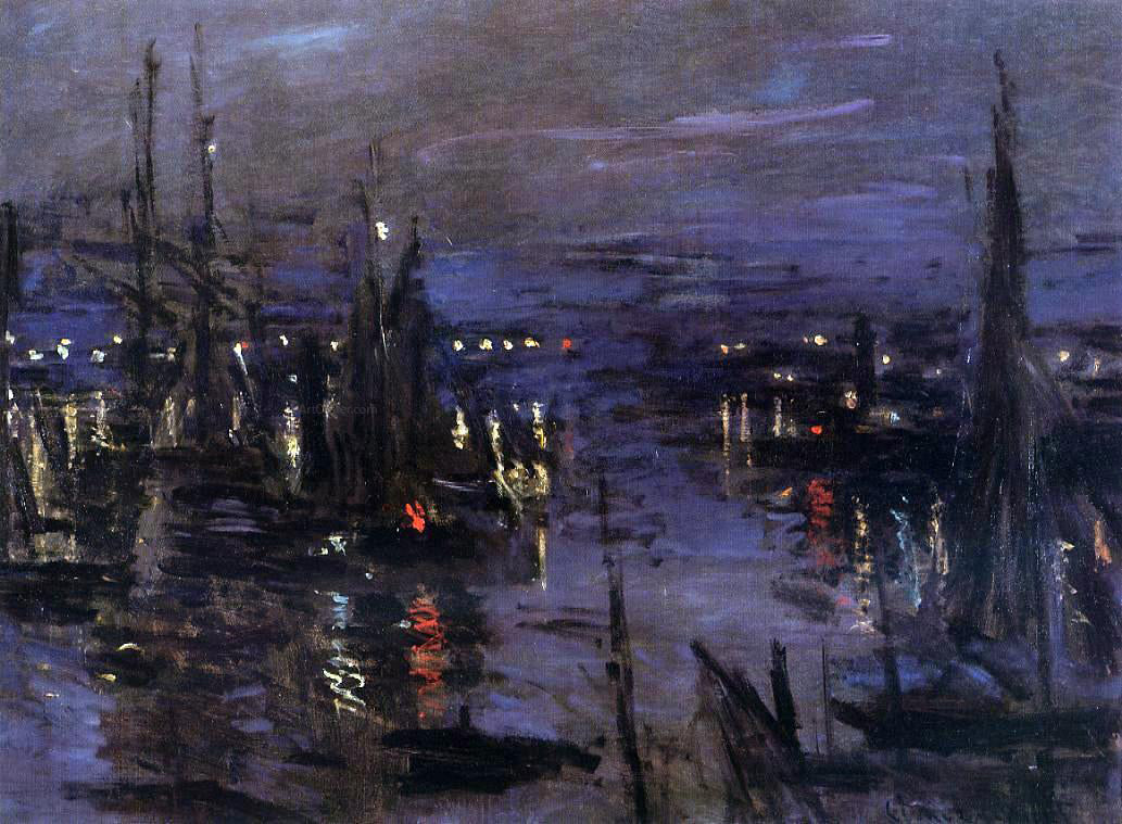 Claude Oscar Monet The Port of Le Havre, Night Effect - Canvas Print