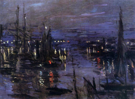  Claude Oscar Monet The Port of Le Havre, Night Effect - Canvas Print