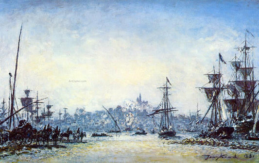  Johan Barthold Jongkind The Port of Marseille - Canvas Print