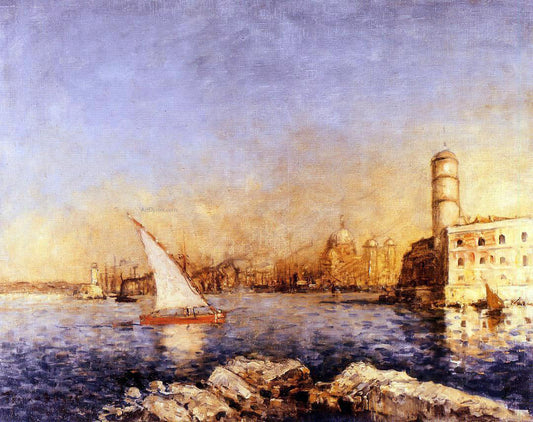  Frank Myers Boggs The Port of Marseille - Canvas Print
