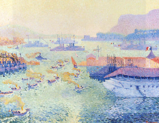  Henri Pearson The Port of Toulon - Canvas Print