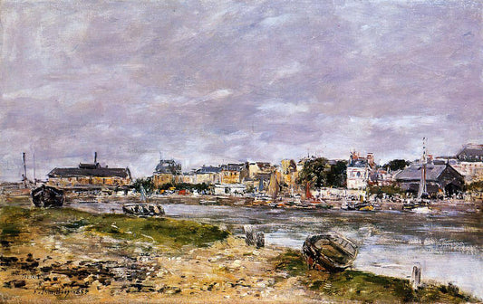  Eugene-Louis Boudin The Port of Trouville - Canvas Print