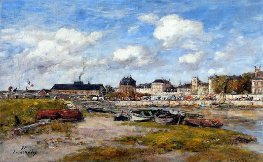 Eugene-Louis Boudin The Port of Trouville, Low Tide - Canvas Print