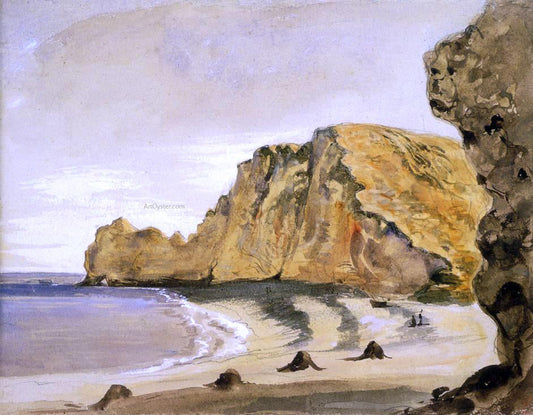  Eugene Delacroix The Porte d'Amont, Etretat - Canvas Print