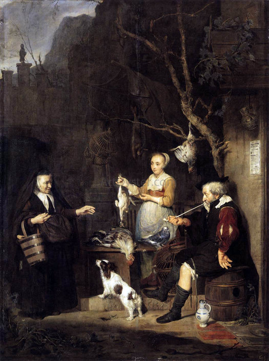  Gabriel Metsu The Poultry Woman - Canvas Print