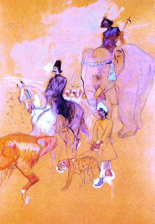  Henri De Toulouse-Lautrec The Procession of the Raja - Canvas Print