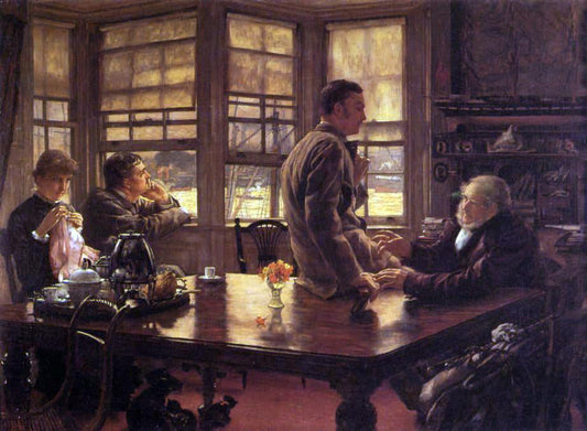  James Tissot The Prodigal Son in Modern Life: the Departure - Canvas Print