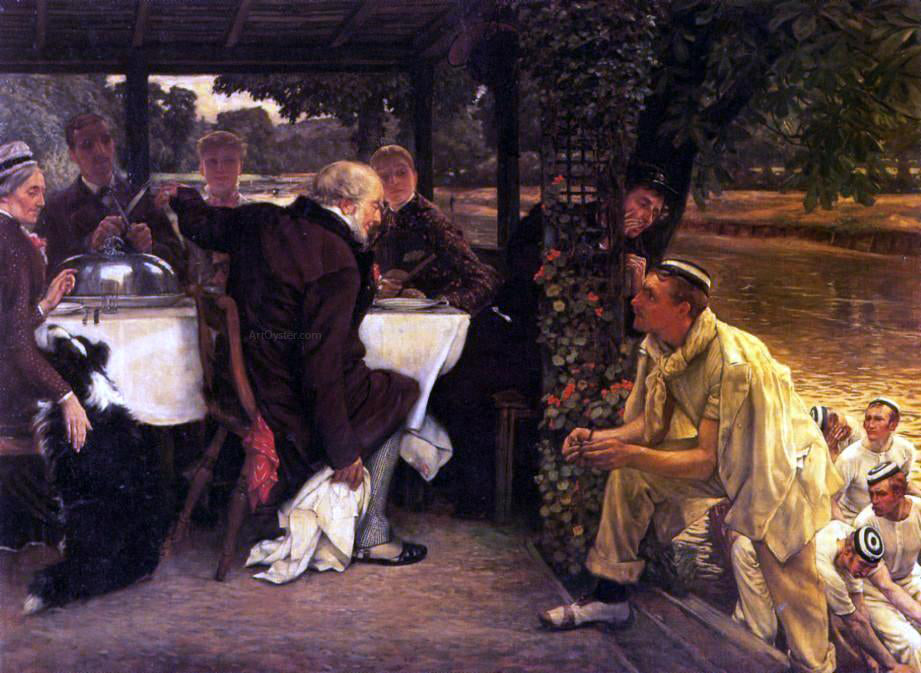  James Tissot The Prodigal Son in Modern Life: the Fatted Calf - Canvas Print