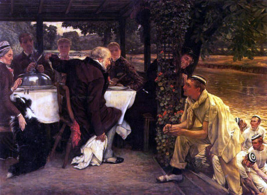  James Tissot The Prodigal Son in Modern Life: the Fatted Calf - Canvas Print