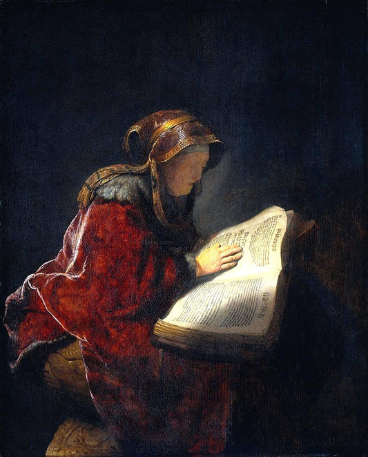  Rembrandt Van Rijn The Prophetess Anna (also known as Rembrandt's Mother) - Canvas Print