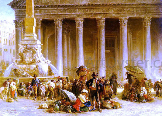  Keeley Halswelle The Quack Doctor Of The Piazza Rotonda, Rome - Canvas Print
