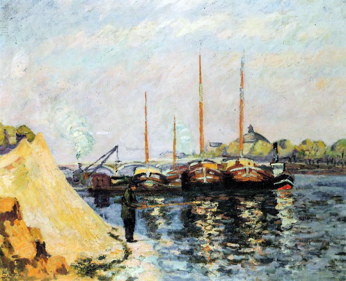  Armand Guillaumin The Quay d'Austerlitz, Morning - Canvas Print