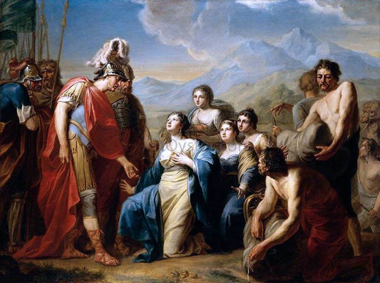  Johann August Tischbein The Queen of Sheba Kneeling before King Solomon - Canvas Print