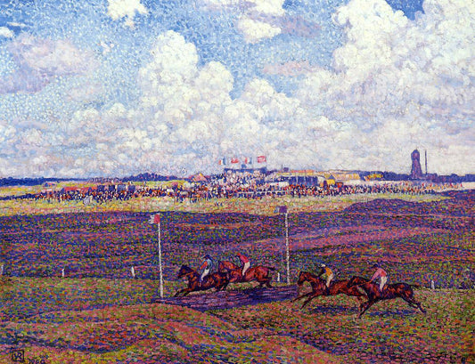  Theo Van Rysselberghe The Race Track at Boulogne-sur-Mer - Canvas Print