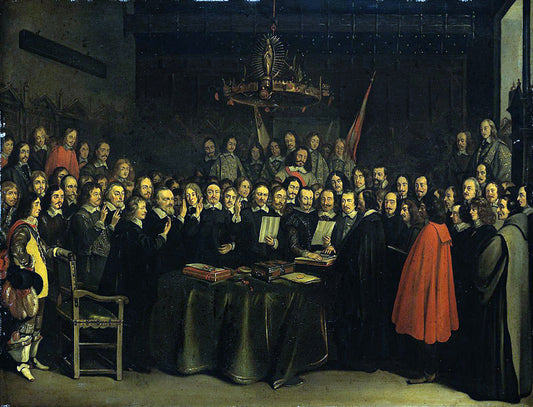  Gerard Ter Borch The Ratification of the Treaty of Munster, 15 May 1648 - Canvas Print