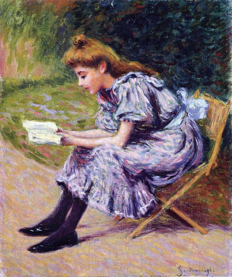  Federico Zandomeneghi The Reader - Canvas Print