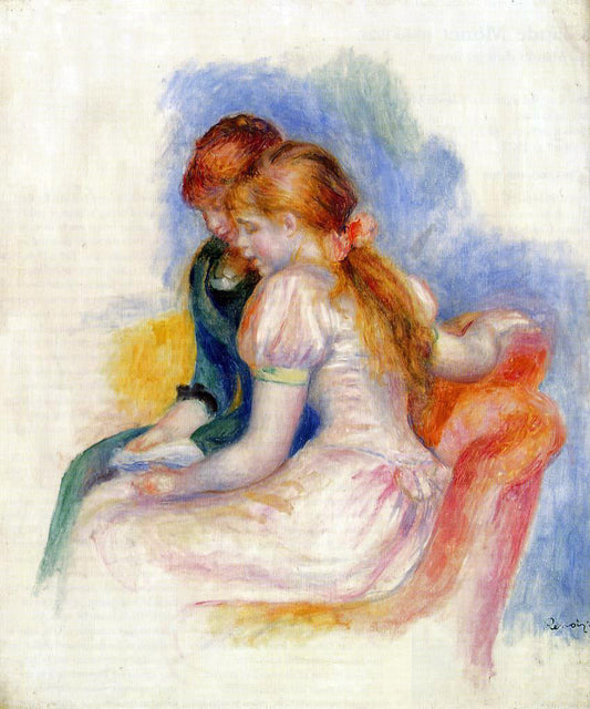  Pierre Auguste Renoir The Reading - Canvas Print