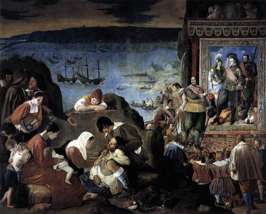  Fray Bautista Maino The Recapture of Bahia in 1625 - Canvas Print