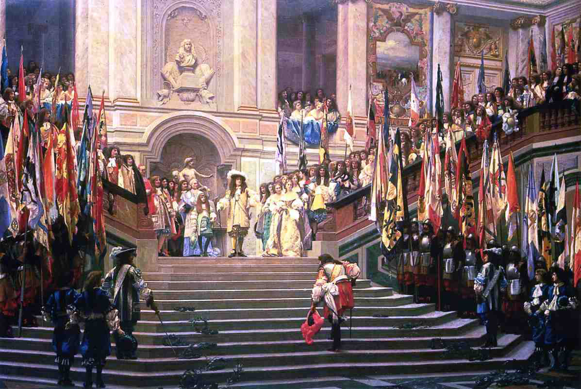  Jean-Leon Gerome The Reception for Prince Conde at Versailles - Canvas Print