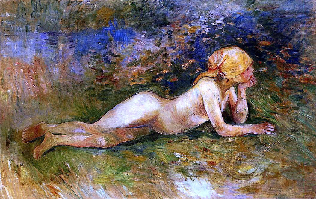  Berthe Morisot The Reclining Shepherdess - Canvas Print