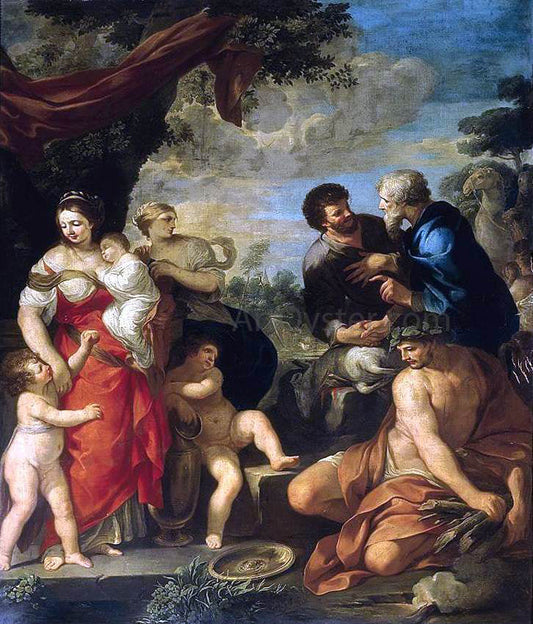  Ciro Ferri The Reconciliation of Jacob and Laban - Canvas Print