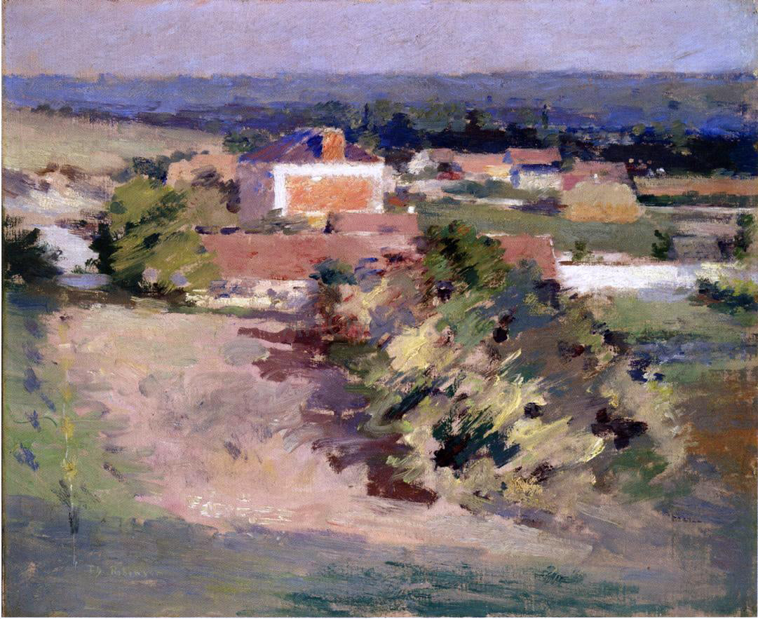  Theodore Robinson The Red House - Canvas Print