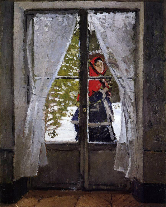  Claude Oscar Monet The Red Kerchief, Portrait of Madame Monet - Canvas Print