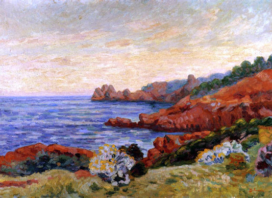  Armand Guillaumin The Red Rocks at Agay - Canvas Print