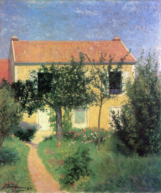  Federico Zandomeneghi The Red Roof - Canvas Print