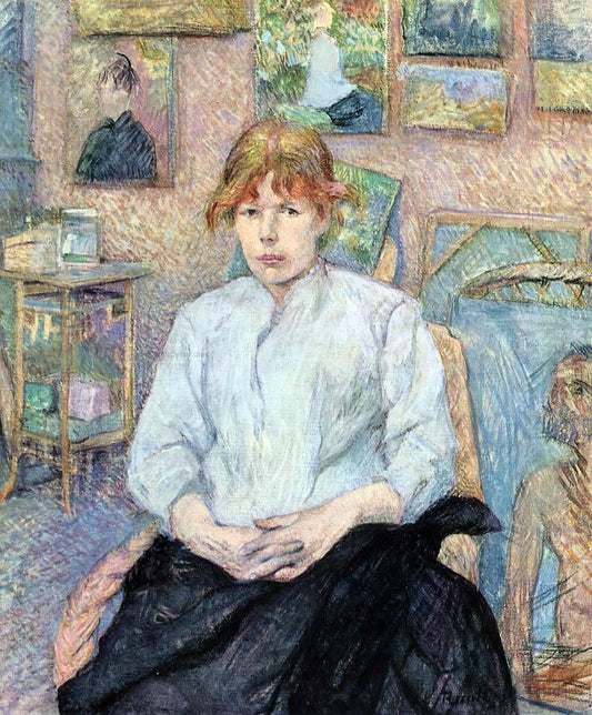  Henri De Toulouse-Lautrec The Redhead with a White Blouse - Canvas Print