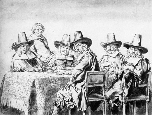  Jan De Bray The Regents of the Children's Orphanage in Haarlem - Canvas Print