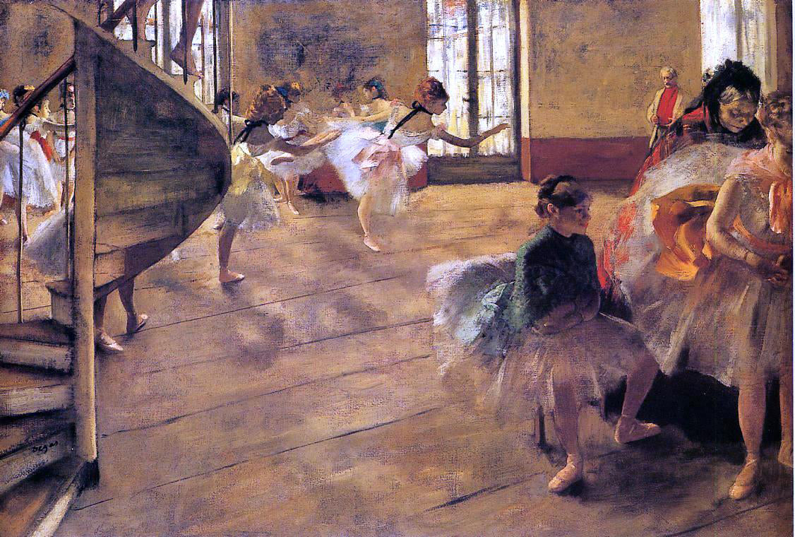  Edgar Degas A Rehearsal - Canvas Print