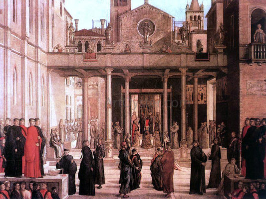  Lazzaro Bastiani The Relic of the Holy Cross is offered to the Scuola di S. Giovanni Evangelista - Canvas Print