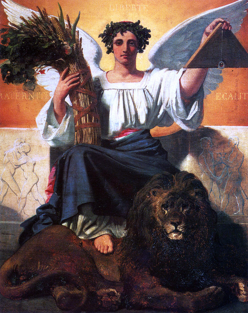  Jules Claude Ziegler The Republic - Canvas Print