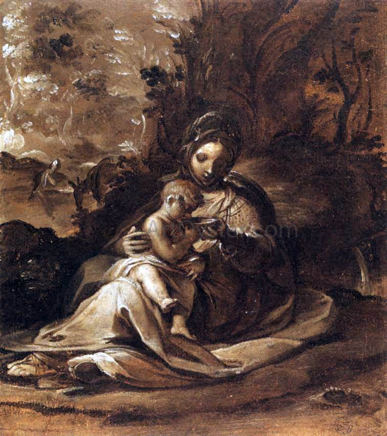  Rutilio Manetti The Rest on the Flight into Egypt - Canvas Print