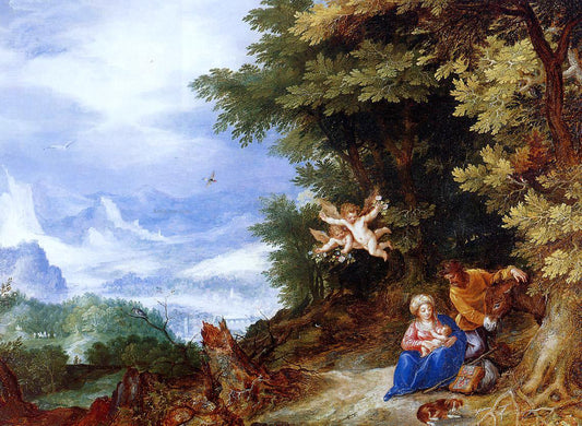 The Elder Jan Bruegel The Rest on the Flight to Egypt - Canvas Print
