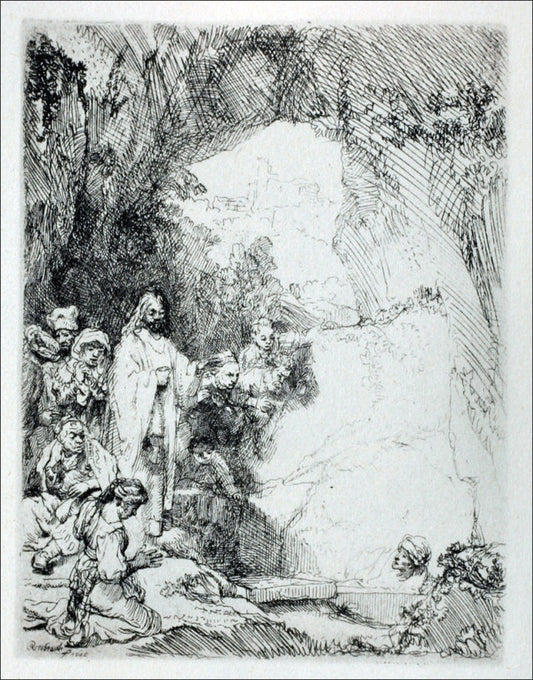  Rembrandt Van Rijn The Resurrection of Lazurus; a Small Plate - Canvas Print