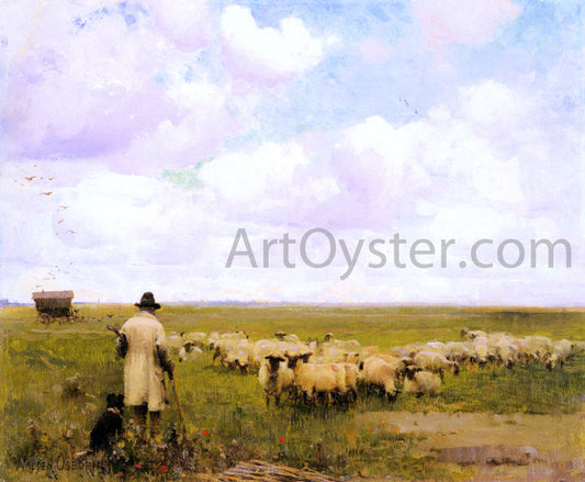  Walter Frederick Osborne The Return of the Flock - Canvas Print