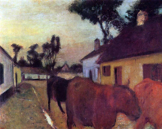  Edgar Degas The Return of the Herd - Canvas Print