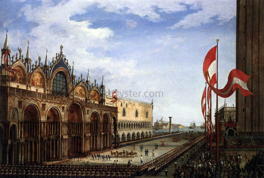  Vincenzo Chilone The Return of the Horses of San Marco - Canvas Print