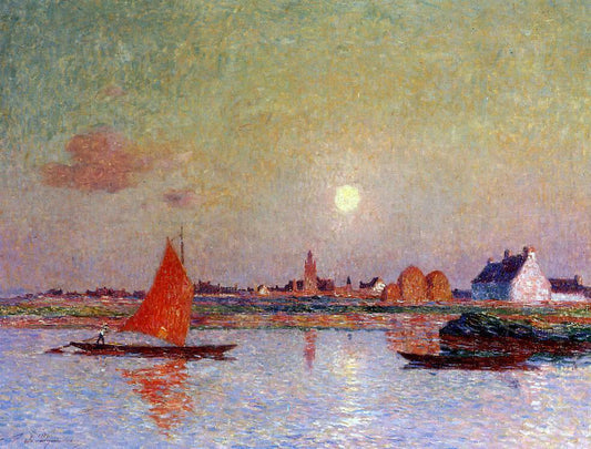  Ferdinand Du Puigaudeau The Return of the Sailboat - Canvas Print