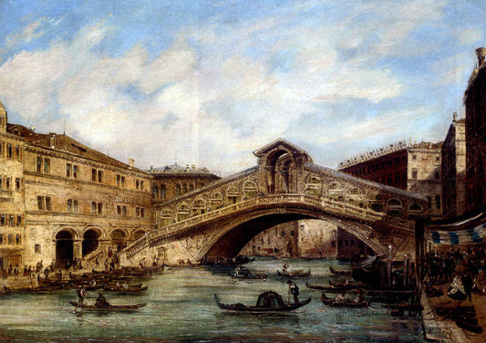  Giovanni Grubacs The Rialto Bridge, Venice - Canvas Print