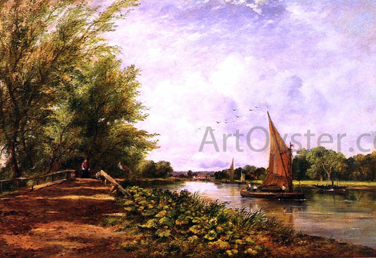  Frederick Waters Watts The Riverbank - Canvas Print
