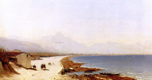  Sanford Robinson Gifford The Road by the Sea, near Palermo, Sicily (also known as Near Palermo) - Canvas Print