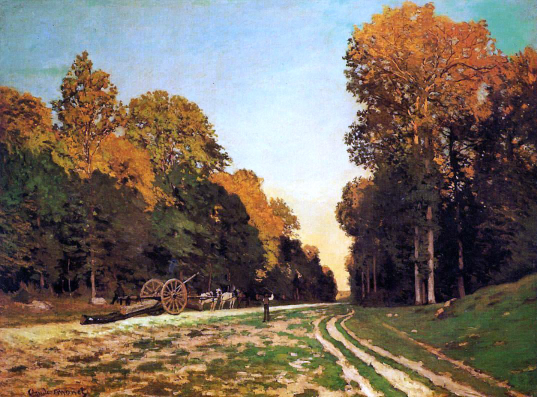  Claude Oscar Monet The Road from Chailly to Fontainebleau - Canvas Print