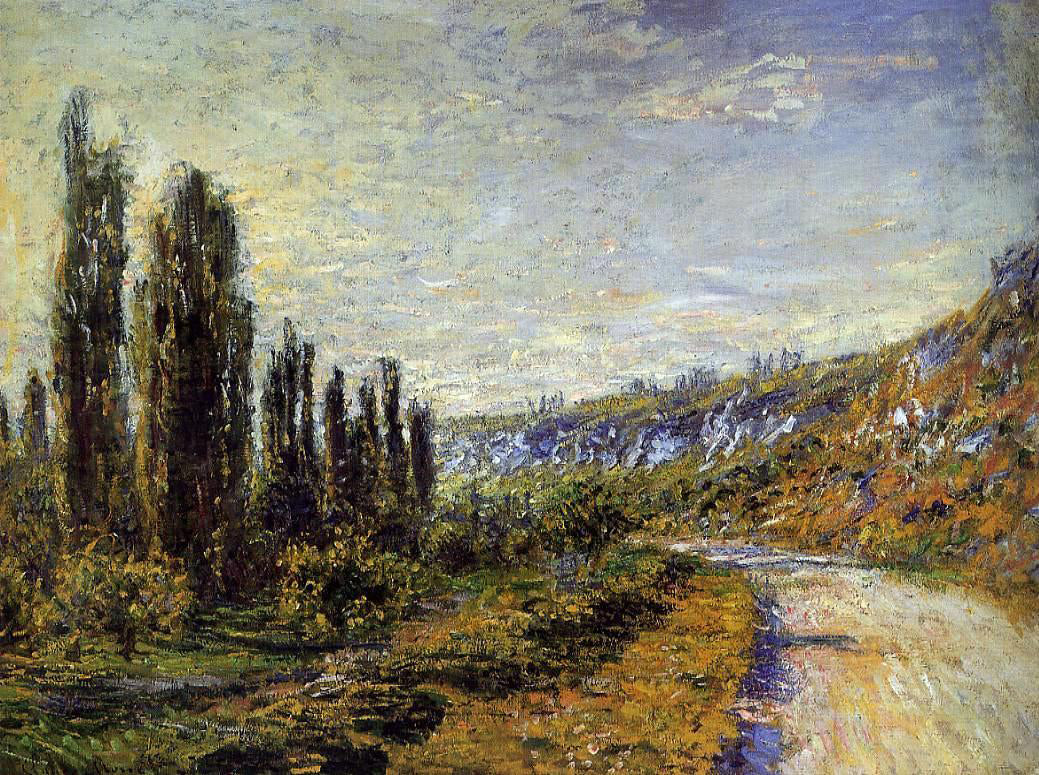  Claude Oscar Monet The Road from Vetheuil - Canvas Print