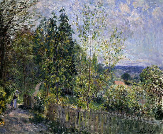  Alfred Sisley The Road in the Woods - Canvas Print