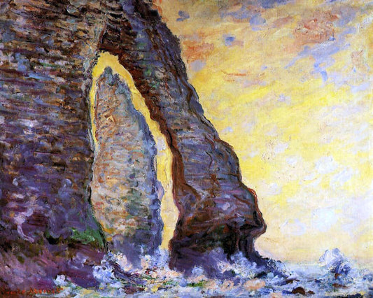  Claude Oscar Monet The Rock Needle Seen through the Porte d'Aval - Canvas Print