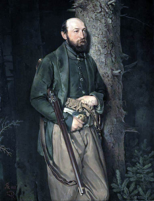  Ferdinand Von Rayski The Royal Saxon Forestry Inspector Carl Ludwig von Schonberg - Canvas Print