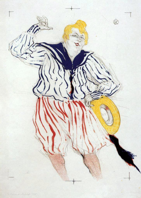  Henri De Toulouse-Lautrec The Sailor's Sopng, at the 'Star', Le Havre - Canvas Print